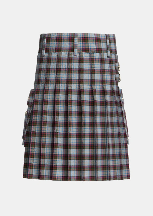 Utility_MacDonald_Dress_3_Tartan_2001_kilt_back_image_with_pleated_design_and_adjustable_buckles_for_men