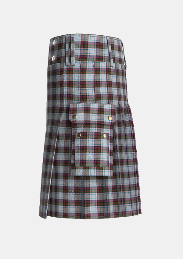 Utility_MacDonald_Dress_3_Tartan_2001_kilt_left_image_with_pleated_design_and_adjustable_buckles_for_men