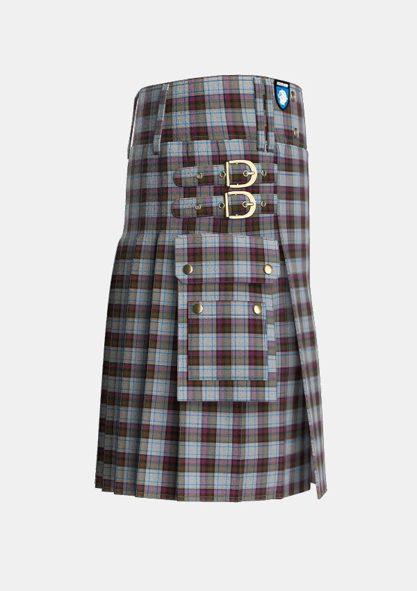 Utility_MacDonald_Dress_3_Tartan_2001_kilt_right_image_with_pleated_design_and_adjustable_buckles_for_men