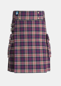 Utility_MacDonald_Pattern_of_Plaids_Tartan_482_kilt_front_image_with_pleated_design_and_adjustable_buckles_for_men