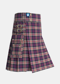Utility_MacDonald_Pattern_of_Plaids_Tartan_482_kilt_side_image_with_pleated_design_and_adjustable_buckles_for_men