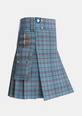Utility_MacDonald_from_Rawtenstall_Personal_Tartan_2975_kilt_side_image_with_pleated_design_and_adjustable_buckles_for_men