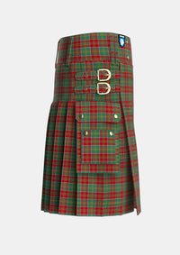 Utility_MacDonald_of_Kingsburgh_Tartan_1562_kilt_right_image_with_pleated_design_and_adjustable_buckles_for_men