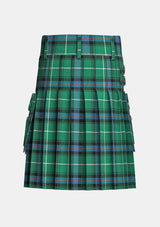 Utility_MacDonald_of_the_Isles_Hunting_Ancient_Tartan_kilt_back_image_with_pleated_design_and_adjustable_buckles_for_men