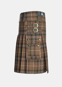 Utility_MacDonald_of_the_Isles_Hunting_Weathered_Tartan_kilt_right_image_with_pleated_design_and_adjustable_buckles_for_men