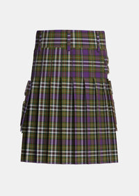 Utility_MacDonell_of_Glengarry_Dress_Tartan_1999_kilt_back_image_with_pleated_design_and_adjustable_buckles_for_men