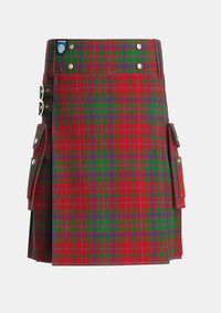 Utility_MacDougal_Tartan_1519_kilt_front_image_with_pleated_design_and_adjustable_buckles_for_men