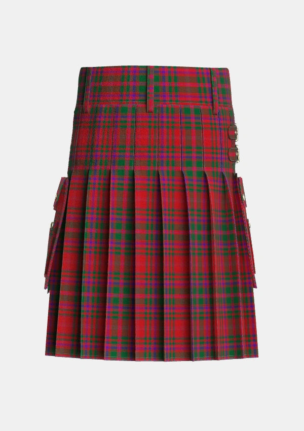 Utility_MacDougall_1819_Tartan_567_kilt_back_image_with_pleated_design_and_adjustable_buckles_for_men