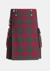 Utility_MacDougall_1880_2_Tartan_6301_kilt_front_image_with_pleated_design_and_adjustable_buckles_for_men