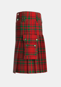 Utility_MacDougall_1980_Tartan_1647_kilt_left_image_with_pleated_design_and_adjustable_buckles_for_men