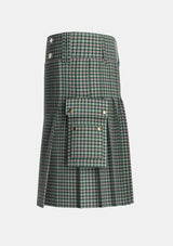 Utility_MacDuff_Dress_Tartan_584_kilt_left_image_with_pleated_design_and_adjustable_buckles_for_men