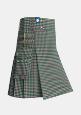 Utility_MacDuff_Dress_Tartan_584_kilt_side_image_with_pleated_design_and_adjustable_buckles_for_men