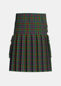 Utility_MacDuff_Hunting_Tartan_1654_kilt_back_image_with_pleated_design_and_adjustable_buckles_for_men