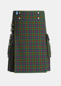 Utility_MacDuff_Hunting_Tartan_1654_kilt_front_image_with_pleated_design_and_adjustable_buckles_for_men