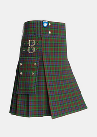 Utility_MacDuff_Hunting_Tartan_1654_kilt_side_image_with_pleated_design_and_adjustable_buckles_for_men