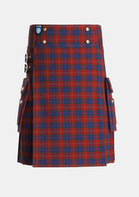 Utility_MacEdward_MacGregor_Hastie_Tartan_1358_kilt_front_image_with_pleated_design_and_adjustable_buckles_for_men