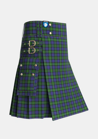Utility_MacEwen_MacEwan_Tartan_1587_kilt_side_image_with_pleated_design_and_adjustable_buckles_for_men