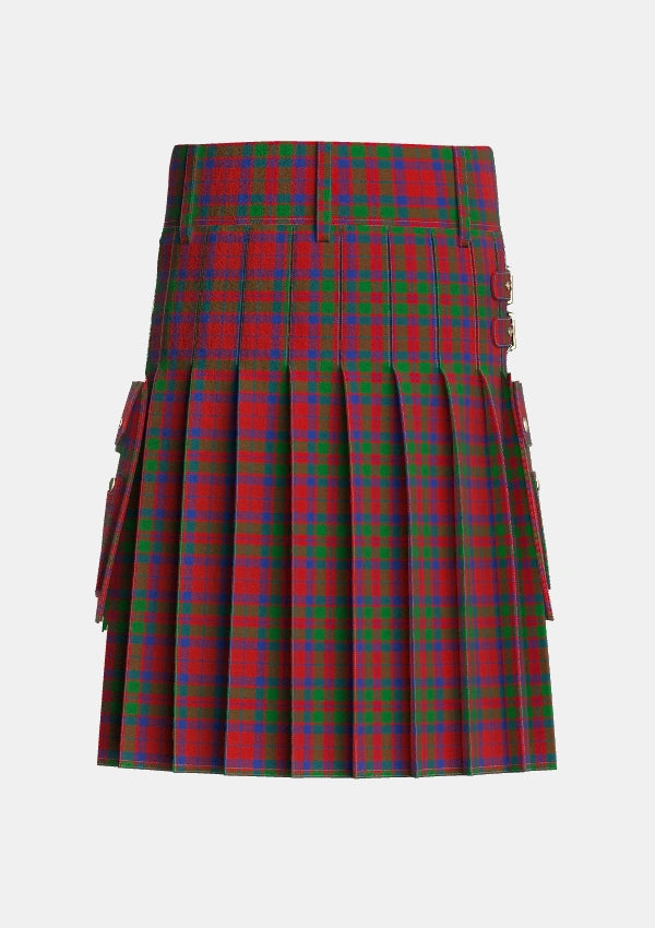 Utility_MacFadyan_MacGregor_Hastie_Tartan_403_kilt_back_image_with_pleated_design_and_adjustable_buckles_for_men