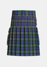 Utility_MacFadzean_MacPhedran_Tartan_744_kilt_back_image_with_pleated_design_and_adjustable_buckles_for_men