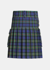 Utility_MacFadzean_MacPhedran_Tartan_744_kilt_back_image_with_pleated_design_and_adjustable_buckles_for_men