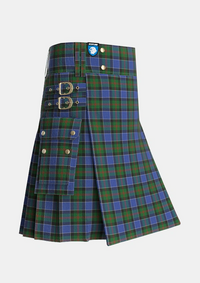 Utility_MacFadzean_Tartan_645_kilt_side_image_with_pleated_design_and_adjustable_buckles_for_men