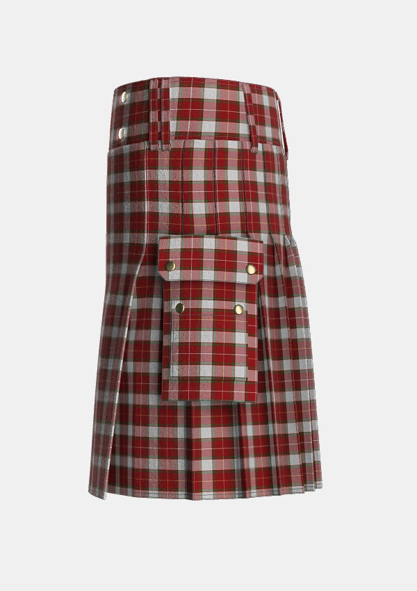 Utility_MacFie_Dress_Tartan_4563_kilt_left_image_with_pleated_design_and_adjustable_buckles_for_men