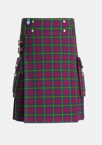 Utility_MacGaugh_Tartan_3370_kilt_front_image_with_pleated_design_and_adjustable_buckles_for_men