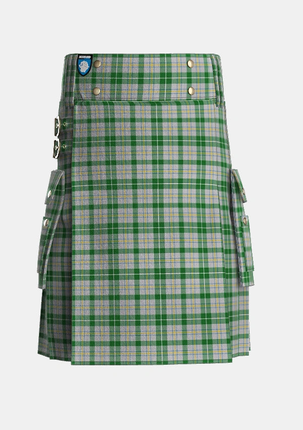 Utility_MacGiboney_Dress_Tartan_3839_kilt_front_image_with_pleated_design_and_adjustable_buckles_for_men