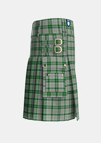 Utility_MacGiboney_Dress_Tartan_3839_kilt_right_image_with_pleated_design_and_adjustable_buckles_for_men