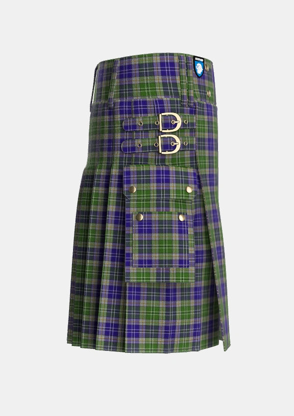 Utility_MacGiboney_MacGibboney_Tartan_2693_kilt_right_image_with_pleated_design_and_adjustable_buckles_for_men