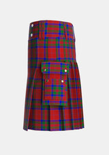 Utility_MacGillivray_2_Tartan_446_kilt_left_image_with_pleated_design_and_adjustable_buckles_for_men