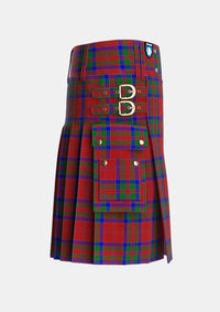 Utility_MacGillivray_2_Tartan_446_kilt_right_image_with_pleated_design_and_adjustable_buckles_for_men