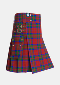 Utility_MacGillivray_2_Tartan_446_kilt_side_image_with_pleated_design_and_adjustable_buckles_for_men