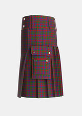 Utility_MacGowan_Tartan_5681_kilt_left_image_with_pleated_design_and_adjustable_buckles_for_men