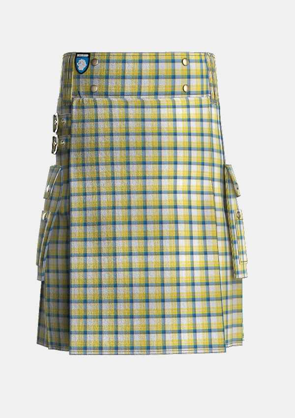 Utility_MacGrath_Personal_Tartan_3375_kilt_front_image_with_pleated_design_and_adjustable_buckles_for_men