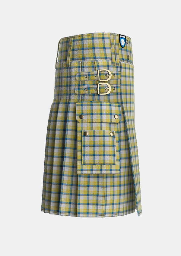 Utility_MacGrath_Personal_Tartan_3375_kilt_right_image_with_pleated_design_and_adjustable_buckles_for_men