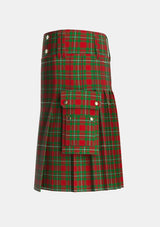 Utility_MacGregor_1800_Clan_Tartan_3376_kilt_left_image_with_pleated_design_and_adjustable_buckles_for_men