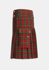 Utility_MacGregor_3_Tartan_1114_kilt_left_image_with_pleated_design_and_adjustable_buckles_for_men