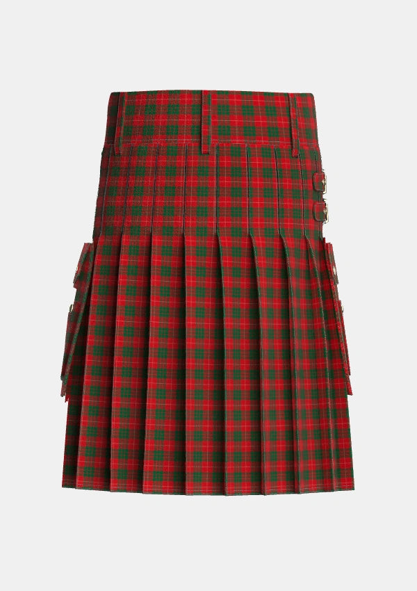 Utility_MacGregor_of_Balquhidder_Tartan_989_kilt_back_image_with_pleated_design_and_adjustable_buckles_for_men
