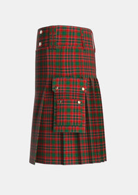 Utility_MacInnes_MacGregor_Hastie_Tartan_189_kilt_left_image_with_pleated_design_and_adjustable_buckles_for_men