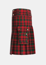 Utility_MacInroy_2_Tartan_2005_kilt_left_image_with_pleated_design_and_adjustable_buckles_for_men