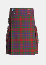 Utility_MacIntyre_of_Gatehouse_Tartan_402_kilt_front_image_with_pleated_design_and_adjustable_buckles_for_men