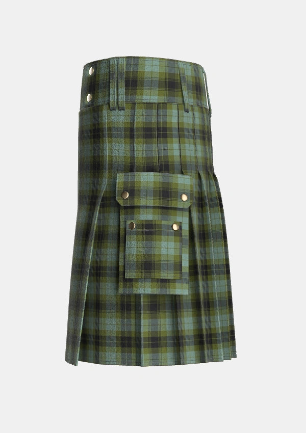 Utility_MacIver_Family_Personal_Tartan_6087_kilt_left_image_with_pleated_design_and_adjustable_buckles_for_men