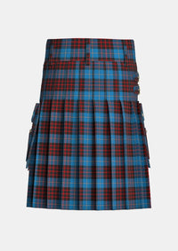 Utility_MacKean_Tartan_1442_kilt_back_image_with_pleated_design_and_adjustable_buckles_for_men