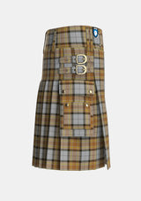 Utility_MacKellar_Dress_Reproduction_colours_Tartan_1311_kilt_right_image_with_pleated_design_and_adjustable_buckles_for_men