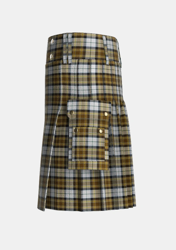 Utility_MacKellar_Dress_Tartan_926_kilt_left_image_with_pleated_design_and_adjustable_buckles_for_men