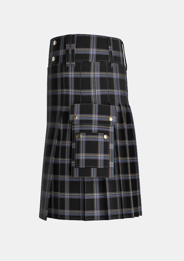 Utility_MacKenna_Edward_tartan_12240_kilt_left_image_with_pleated_design_and_adjustable_buckles_for_men