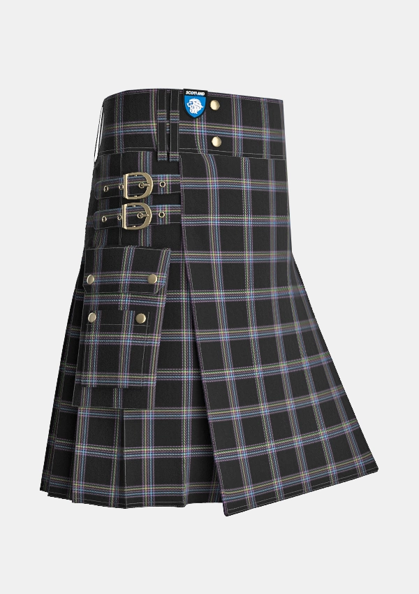 Utility_MacKenna_Edward_tartan_12240_kilt_side_image_with_pleated_design_and_adjustable_buckles_for_men