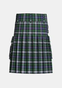 Utility_MacKenzie_Dress_2_Tartan_1565_kilt_back_image_with_pleated_design_and_adjustable_buckles_for_men
