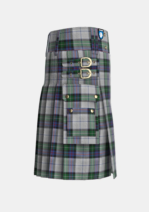 Utility_MacKenzie_Dress_3_Tartan_1786_kilt_right_image_with_pleated_design_and_adjustable_buckles_for_men